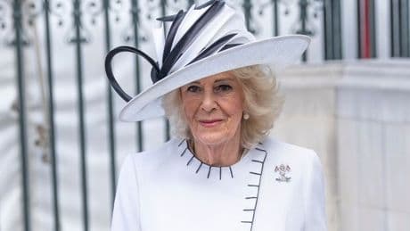 Queen Camilla debuts puppy Moley in new royal image after devastating loss