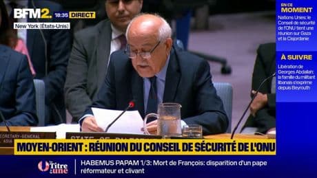 "Il n'y a plus de temps à perdre", alerte le représentant de la Palestine à l'ONU