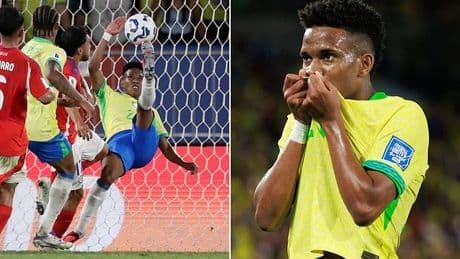 Chelsea wonderkid Estevao Willian scores 'shameless' overhead kick for Brazil - after Blues team-mate raised DOUBTS over his physicality