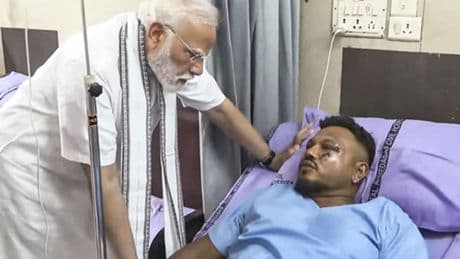 Air India crash: one black box is found as Modi visits miracle sole survivor in hospital