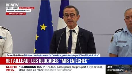 "Bloquons tout": "Nous avons assuré la sécurité des manifestants", déclare Bruno Retailleau