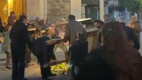 Una 'levantá' fallida acaba con la imagen del Cristo por los suelos en un pueblo de Toledo