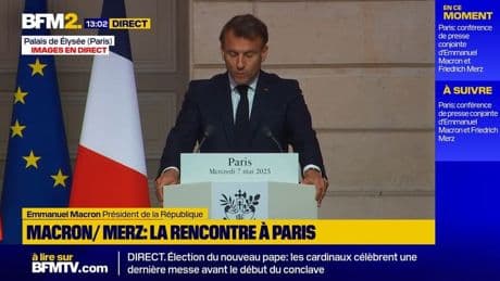 Emmanuel Macron : "Nous voulons agir main dans la main" avec l'Allemagne
