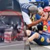 KIJK. Keiharde smak tegen paaltje en salto: beelden tonen zware crash van Mattias Skjelmose, die ook moest opgeven in de Tour