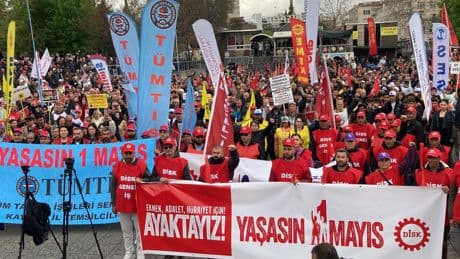 Kayseri'de 1 Mayıs: Sendikalaşmak anayasal hakkımız, barajsız sendika istiyoruz