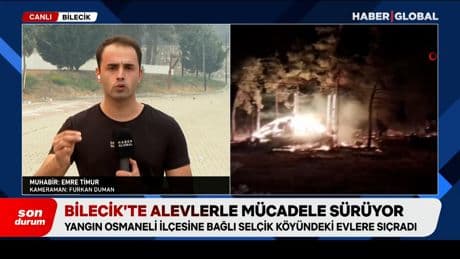 Bilecik'te orman yangını sürüyor