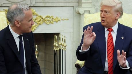 Carney defiende ante Trump que Canadá "no está en venta" en el primer encuentro en la Casa Blanca