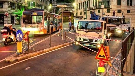 Filobus a Genova, partono i lavori in centro: stop al traffico a Fontane Marose