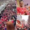 Liverpool fans travel in their thousands from Birmingham, Crewe and beyond to celebrate title as Trent Alexander-Arnold prepares for his final farewell