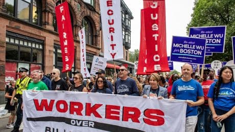 Photos: Labor Day "Workers Over Billionaires" protests held across U.S.