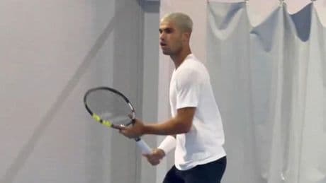 Alcaraz ya prepara la Laver Cup en su nueva pista