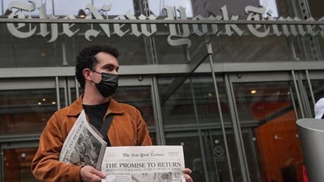 New York Times önünde İsrail protestosu: "Haberleriniz taraflı"