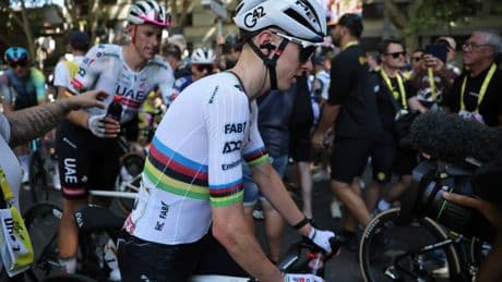‘I’m a bit beaten up’: Tadej Pogacar caught out in late crash as Jonas Abrahamsen wins stage 11