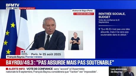 Discours de rentrée: "Je préfère reprendre des aides et donner plus de facilités d'action aux entreprises", déclare le Premier ministre