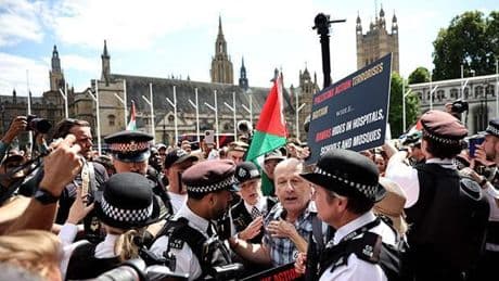 Londra'da Gazze gösterisine müdahale