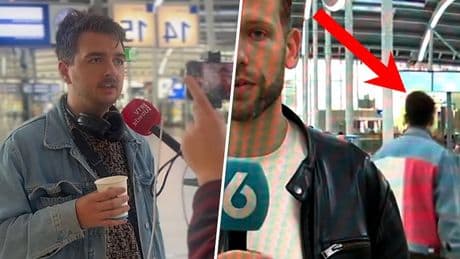 Radiomaker voert stunt uit tijdens NS-staking