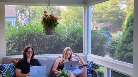 I turned my screened-in porch into a home office this summer, so my daughter and I could work our remote jobs side by side