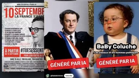 Coluche, ressuscité par l’IA, figure phare du mouvement Bloquons tout
