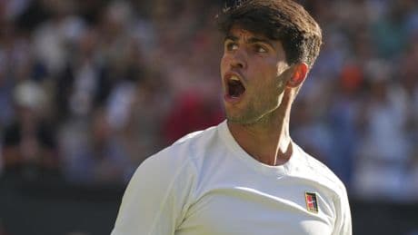 Two-time defending champ Alcaraz needs 5 sets to beat Fognini