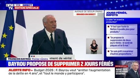 Budget 2026: François Bayrou assure que son plan "comporte des risques" pour un gouvernement "à la merci des oppositions"
