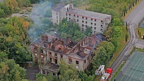Abandoned Grade I-listed manor house gutted by large fire