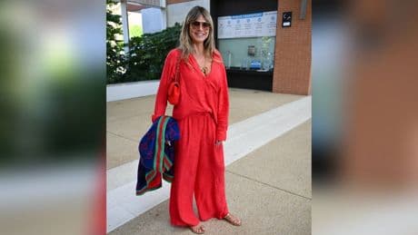 In Venedig: Heidi Klum wird im roten Look zum Hingucker