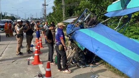 Pilot dies and one injured after aircraft crashes on Thai holiday island