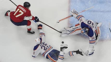 Panthers visit the Oilers in Game 5 of the Stanley Cup Final with the series tied
