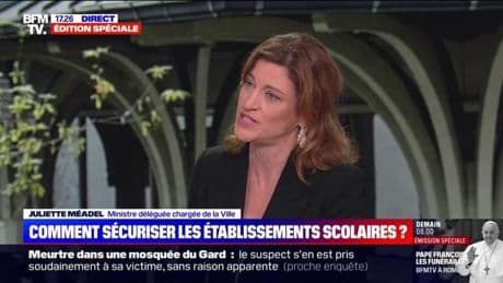 Portiques à l'école: "La réponse sécuritaire c'est une des réponses, mais ça ne suffit pas", explique Juliette Méadel, ministre déléguée chargée de la Ville
