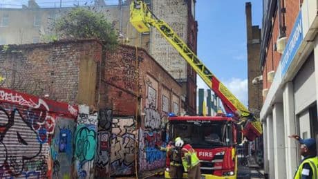 70 firefighters tackling fire on south London’s Electric Avenue