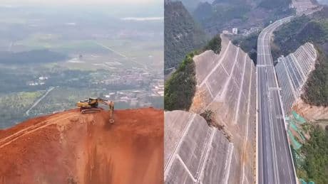 Mientras que España construye túneles, en China cortan montañas. Y no es mala idea (según cómo se mire)