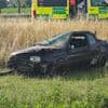Wagen belandt in veld na spectaculaire crash op E403 in Veldegem
