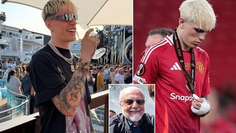 Napoli chairman sends transfer message to Alejandro Garnacho and makes vow to Man United outcast amid exile by Ruben Amorim