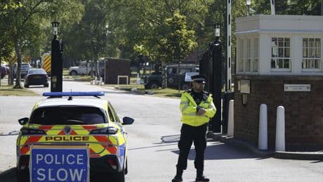 Fire at a former U.K. military base kills 2 firefighters and a civilian