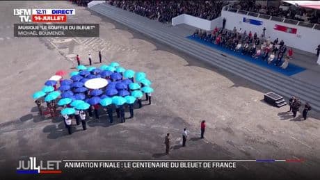 Le centenaire du Bleuet de France est célébré à la fin du traditionnel défilé du 14-Juillet
