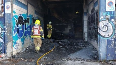 Incendio en Sestao: «Todos los pabellones en desuso están okupados»