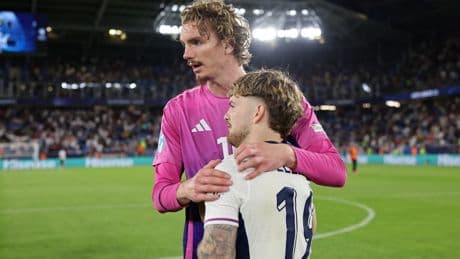 Harvey Elliott’s classy three-word message to Harry Kane’s ‘heir’ overheard on live TV after England beat Germany U21s