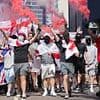 'Pink Lady' anti-migrant protesters in stand-off with police at Canary Wharf amid fresh demonstration chaos after 'migrant entered blind woman's flat'