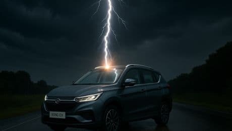 Härtetest bestanden: E-Auto wird dreimal vom Blitz getroffen