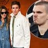 Eddie Redmayne cosies up to chic wife Hannah Bagshawe as they join a VERY animated Romeo Beckham at the French Open following his shock split from Kim Turnbull