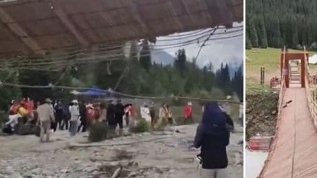 Çin'de asma köprünün halatı koptu: 5 ölü, 24 yaralı