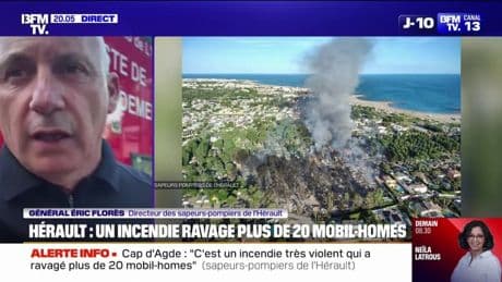 Cap d'Agde: "Un incendie très violent, mais globalement maîtrisé", explique le directeur des sapeurs-pompiers de l'Hérault