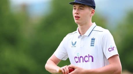 England legend’s son, 16, hits new career milestone with incredible century as dad watches on as his coach