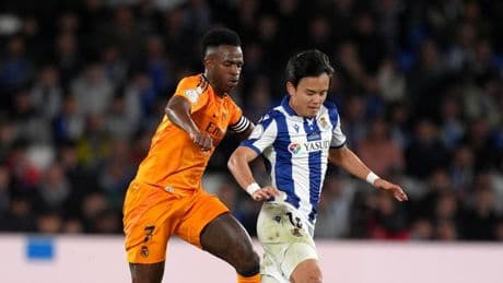 Take Kubo supera a Vinicius como el jugador más castigado: líder en faltas recibidas esta temporada