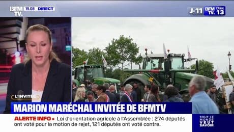 Motion de rejet sur la loi Duplomb: "Je me félicite que ce texte soit sauvé", affirme Marion Maréchal