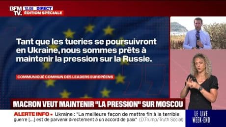 Emmanuel Macron veut "maintenir la pression" sur Moscou, après la rencontre entre Donald Trump et Vladimir Poutine