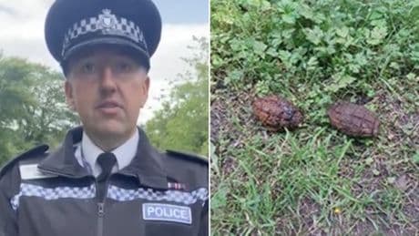 Fears fisherman has walked off with five hand grenades