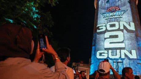 Galata Kulesi TEKNOFEST'in ışığıyla parladı