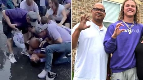 Family of Kansas State star breaks silence after viral brawl in Ireland as dad's youth sports ban resurfaces