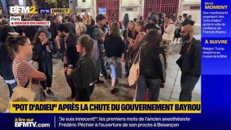 Quelques centaines de personnes rassemblées à Paris après la chute du gouvernement Bayrou